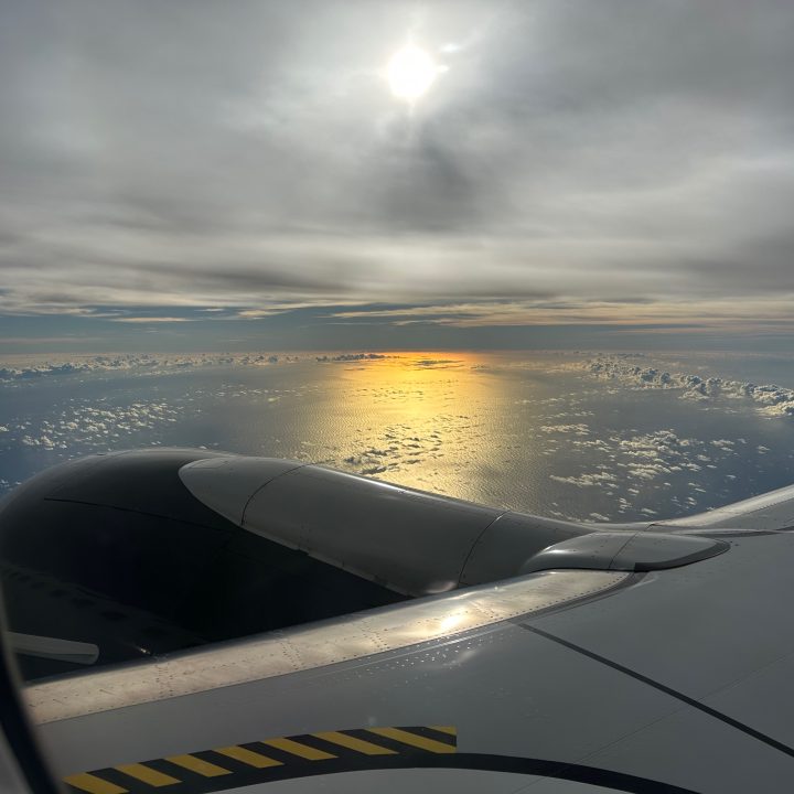 Flight over Pacific